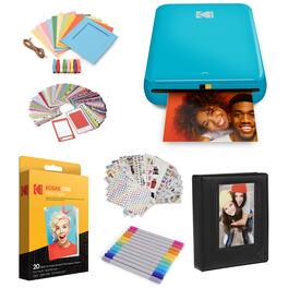Kodak - Step Mobile Instant Photo Printer 2x3" & Photo Paper Starter Bundle for iOS & Android - Blue