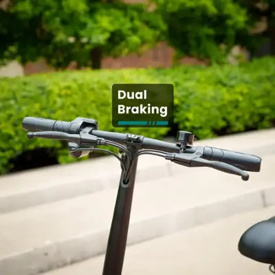 GoTrax - FLEX VOYAGER Electric Scooter w/15mi Operating Range & 15.5mph Max Speed - Gray