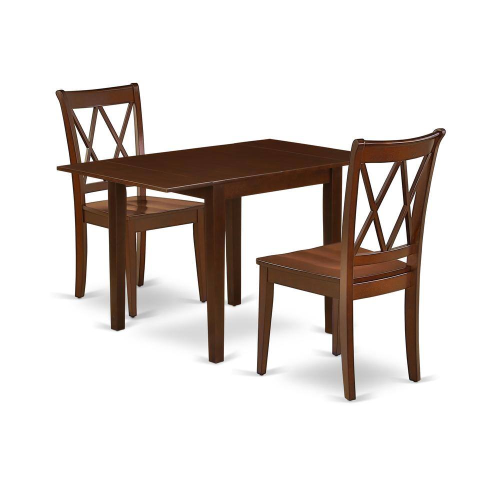 Left. East West Furniture - Dining Room Set Mahogany - Brown.