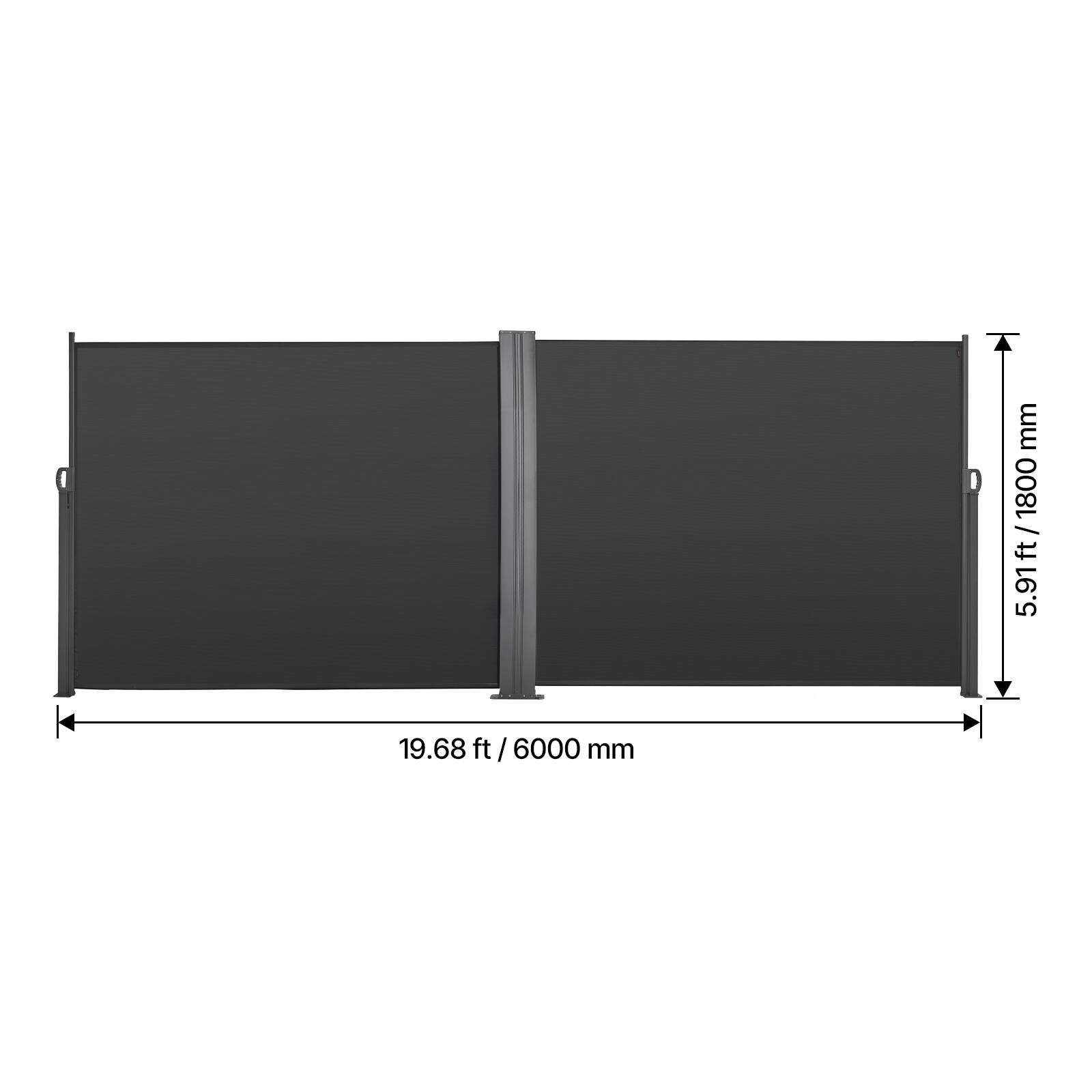 19.68 ft / 6000 mm  
5.91 ft / 1800 mm