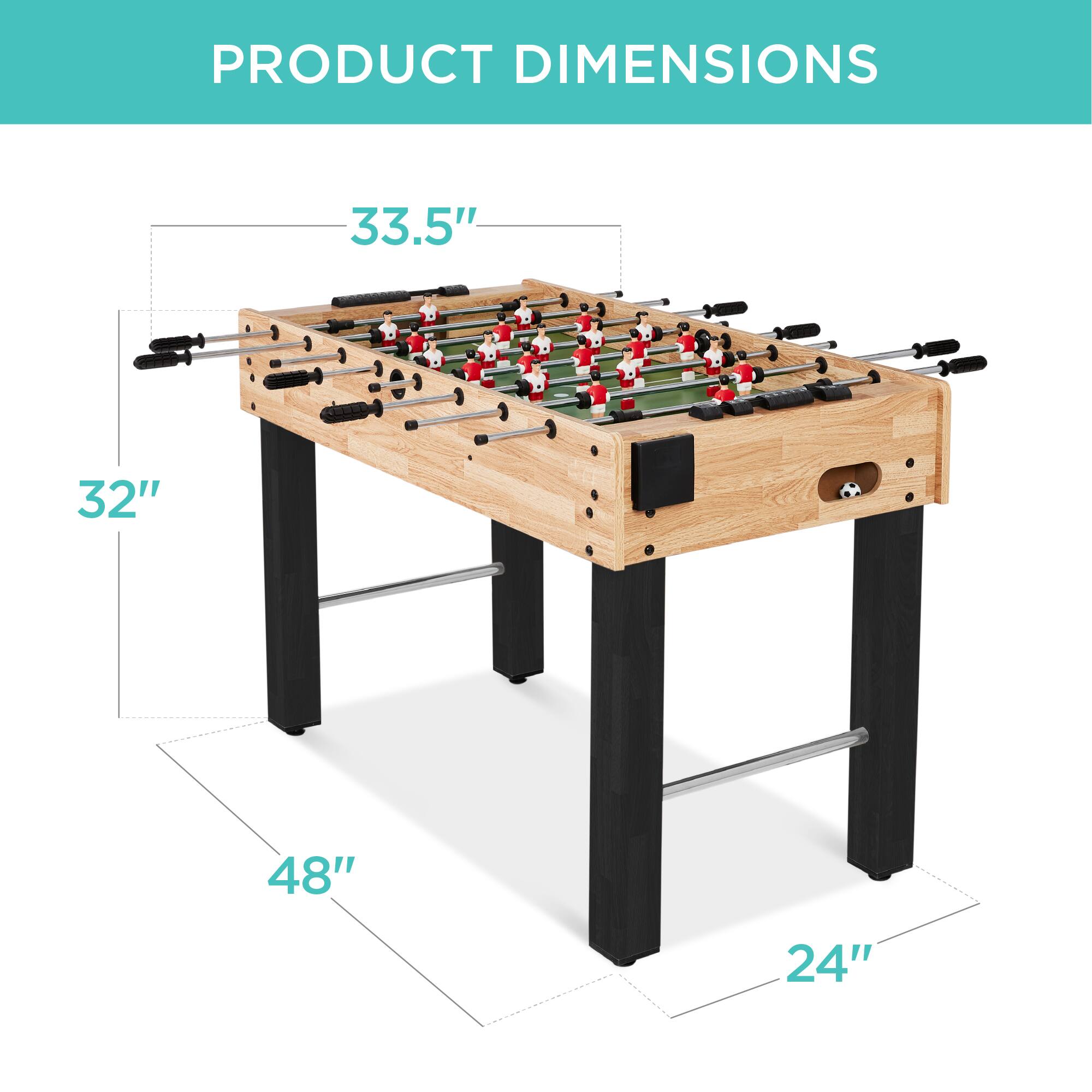 The product dimensions are 33.5" x 32" x 48" x 24".