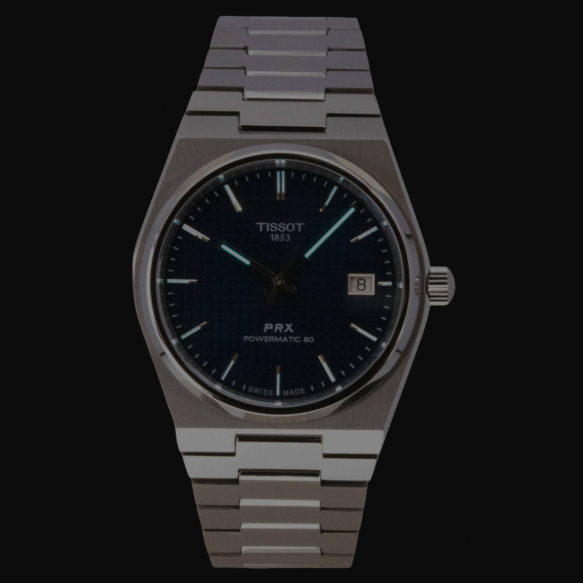 TISSOT 1853  
PRX POWERMATIC 80  
SWISS MADE