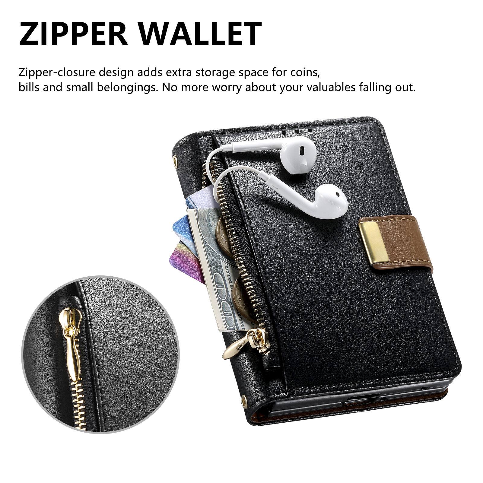 ZIPPER WALLET

Zipper-closure design adds extra storage space for coins, bills and small belongings. No more worry about your valuables falling out.