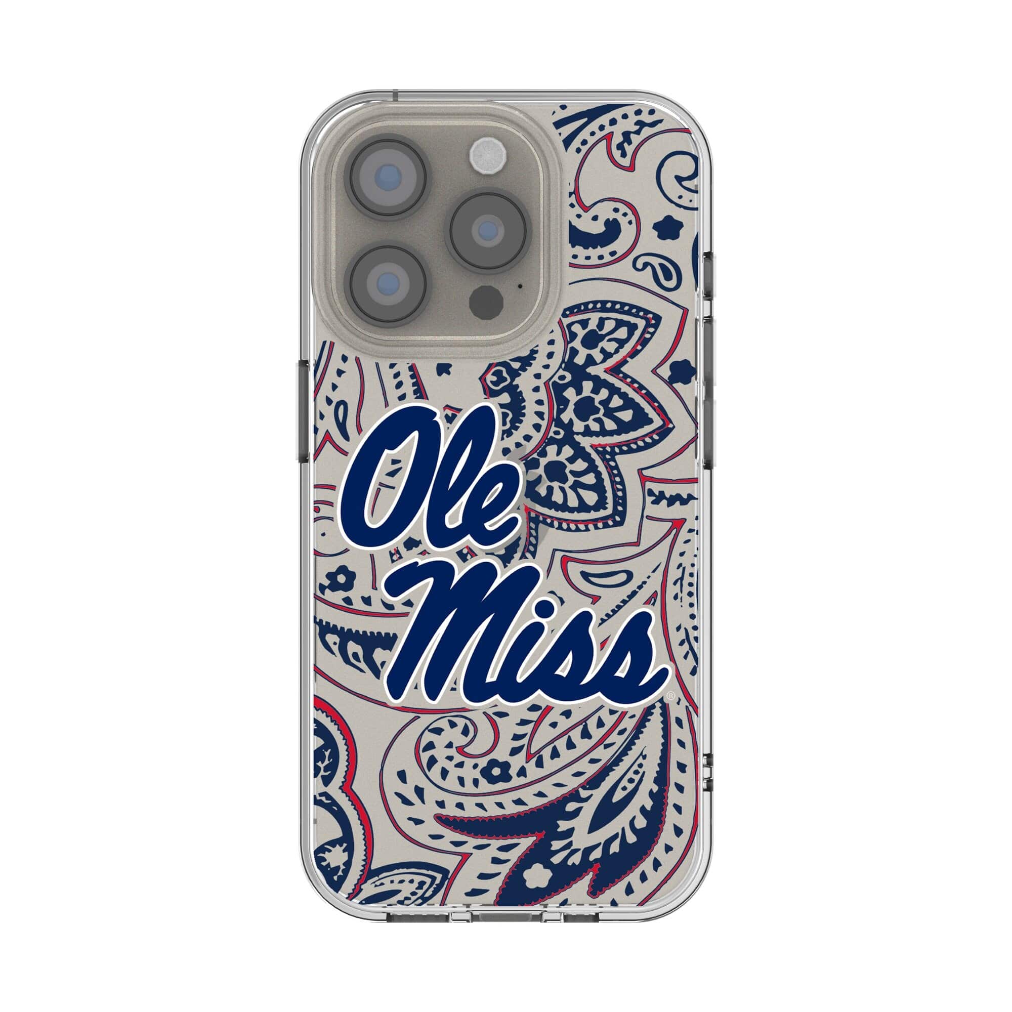 Keyscaper - NCAA - Ole Miss Rebels iPhone Paisley Design Clear Case - 12/12 Pro - Multicolor price history on PriceWatchPro