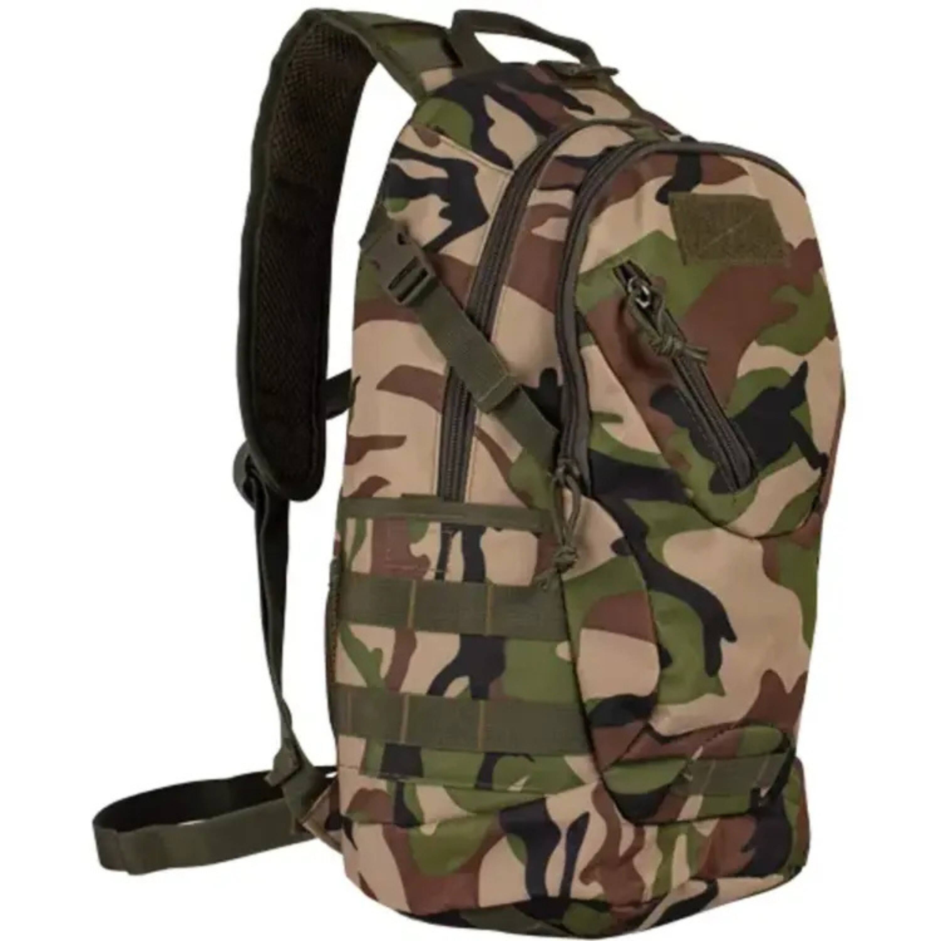 Front. Kitcheniva - Tactical Daypack 20 Liters Scout Backpack 600D Durable Material Camo - Camo.