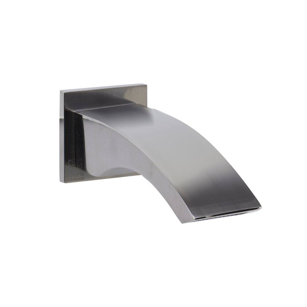 Alt View 1. Alfi - Brushed Nickel Curved Wallmounted Tub Filler Bathroom Spout - Brushed Nickel.