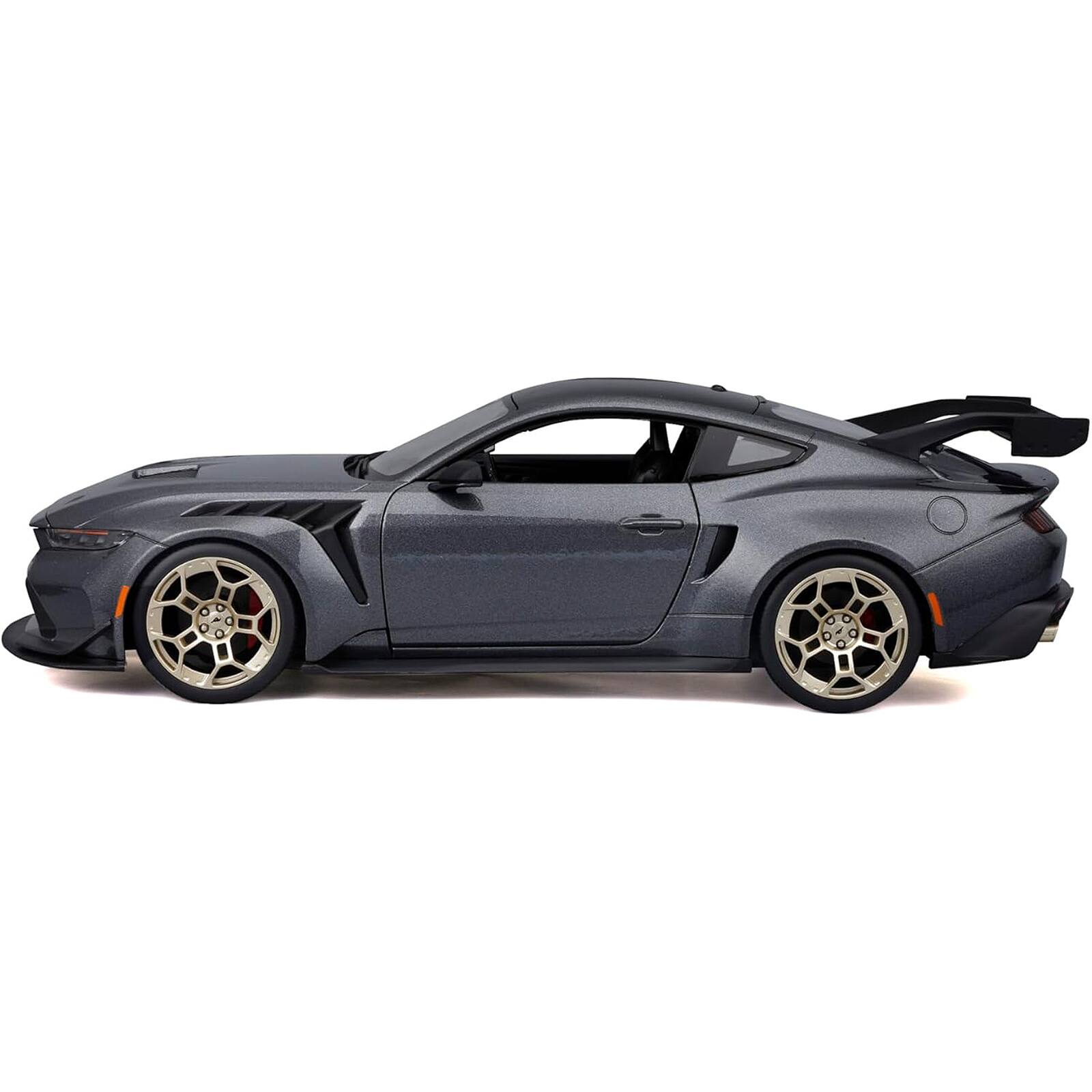 Alt View 1. Maisto - 2025 Ford Mustang GTD Dark Gray Metallic with Black Top "Special Edition" Series 1/18 Diecast Model Car by Maisto.