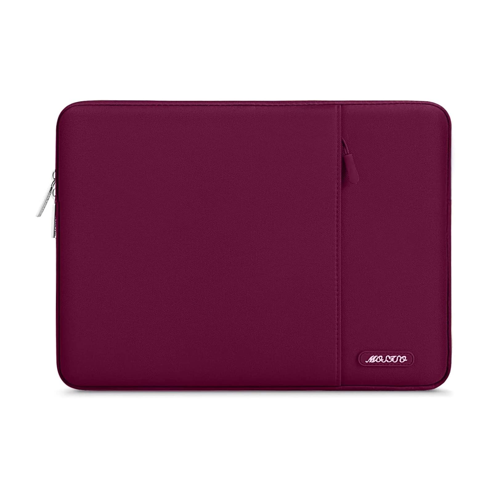 mosiso - 13.3-inch Slim Padded Laptop Sleeve, Fits 13-13.3 in Laptops - wine red