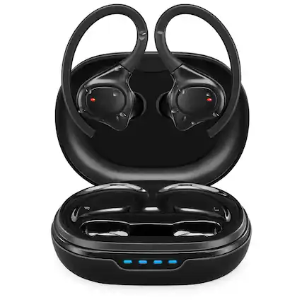 Front. iLive - Waterproof Truly Wireless Earbuds - Black.