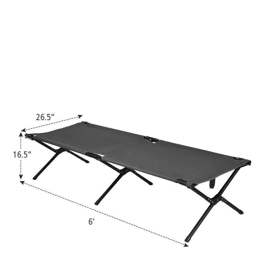 Costway Folding Camping Cot Bed Heavy Duty For Adults Kids W costway-folding-camping-cot-bed-heavy-duty-for-adults-kids-w