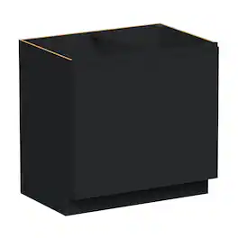 Boyel Living - 36-in W x 34.5-in H x 24-in D Shaker RTA Kitchen Full Height Door Base Cabinet with Soft-Close - Black