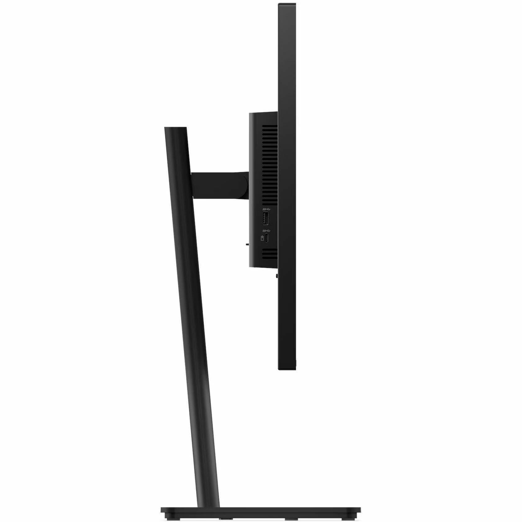 Alt View 8. Lenovo - Lenovo ThinkVision T27Q-40 27" Class WQHD LED Monitor - 16:9 - Eclipse Black - 27" Viewable - In-plane Switching (IPS) - Black.