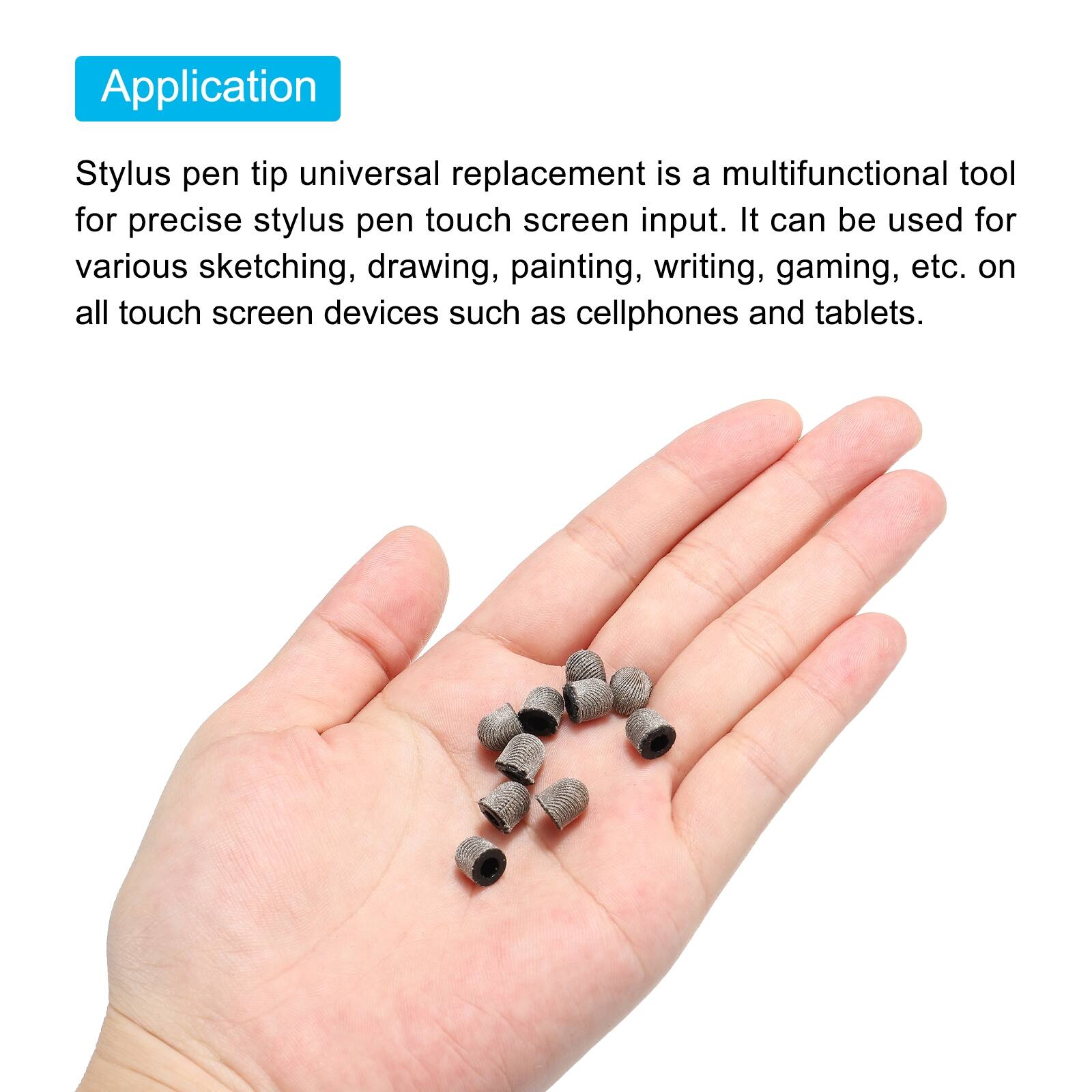 Application

Stylus pen tip universal replacement is a multifunctional tool for precise stylus pen touch screen input. It can be used for various sketching, drawing, painting, writing, gaming, etc. on all touch screen devices such as cellphones and tablets.