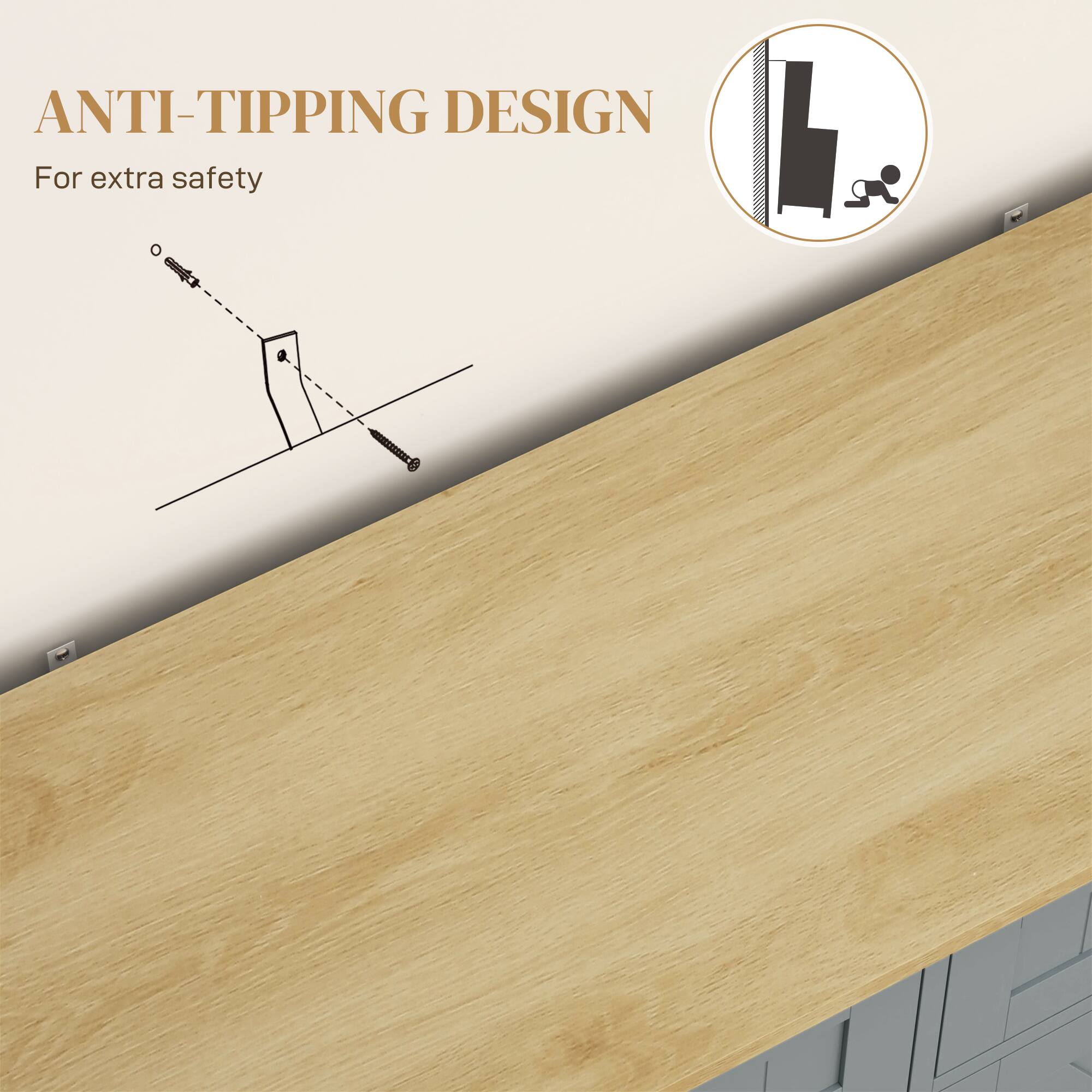 ANTI-TIPPING DESIGN  
For extra safety