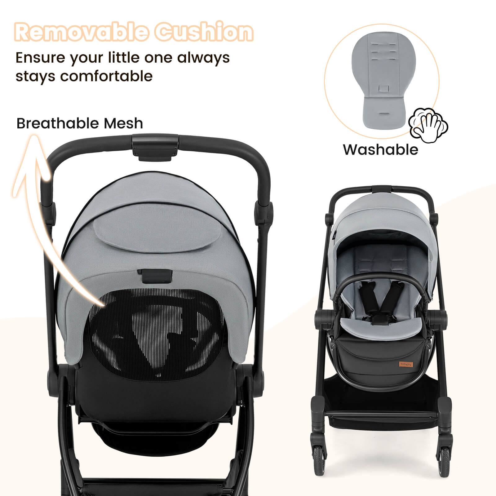 Removable Cushion  
Ensure your little one always stays comfortable  

Breathable Mesh  

Washable