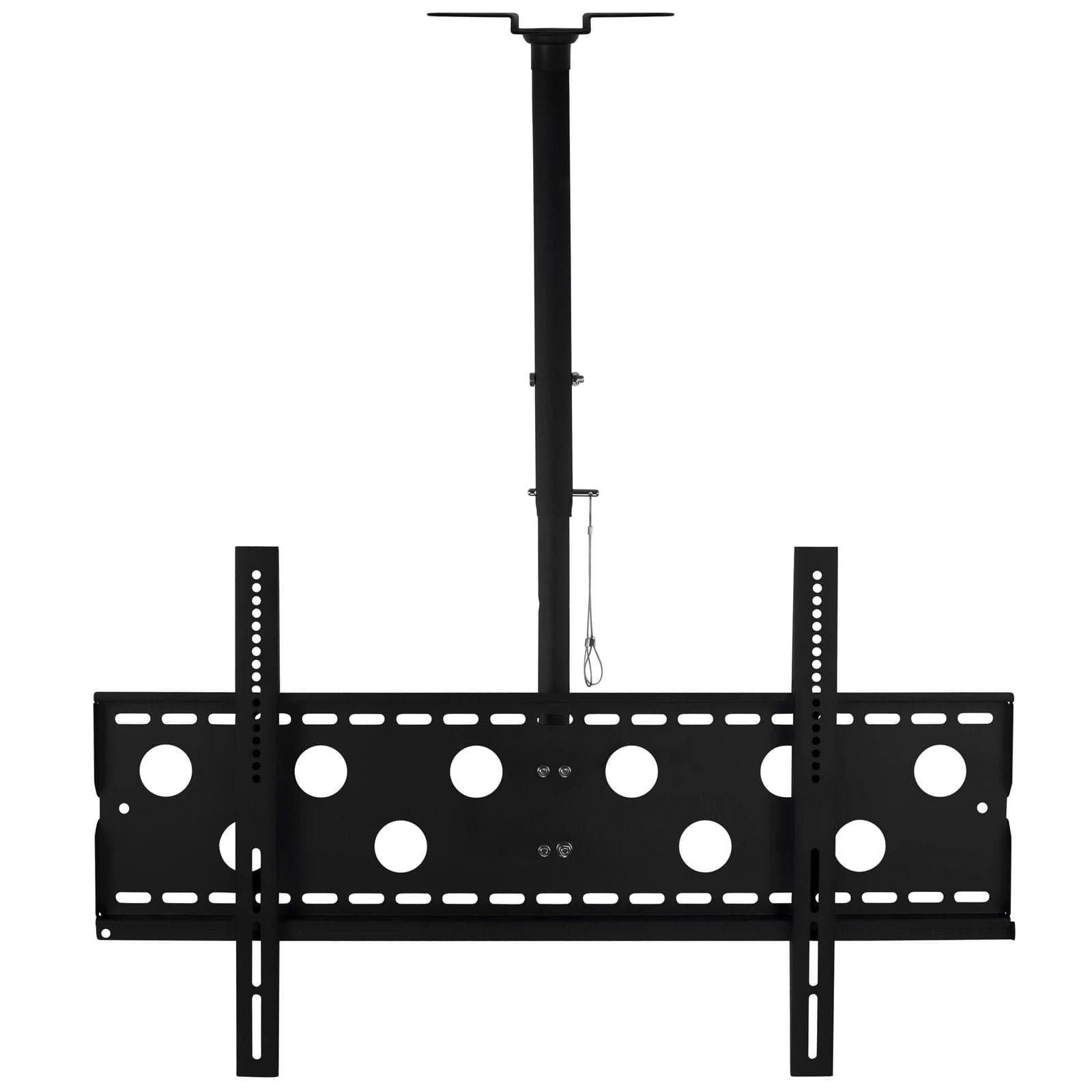 Back. Mount-It! - Full-Motion Ceiling TV Mount – Fits 42″–90″, 20° Tilt, 360° Swivel, 220 lb Capacity - Black.