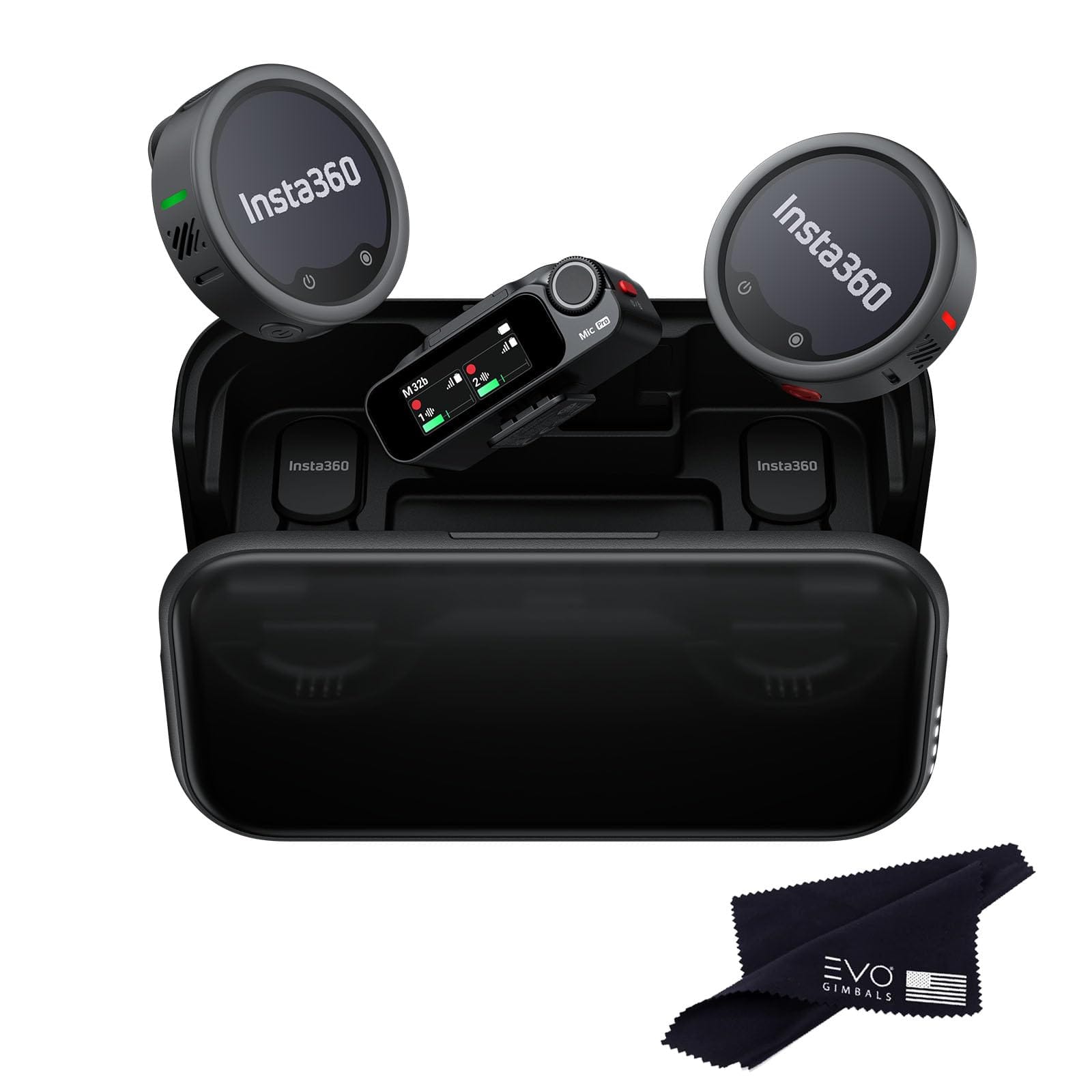 Insta360 - Mic Pro (2 TX + 1 RX + Charging Case), Wireless Mini Lavalier Microphone for iPhone/Camera/Android, Ultralight, price history on PriceWatchPro
