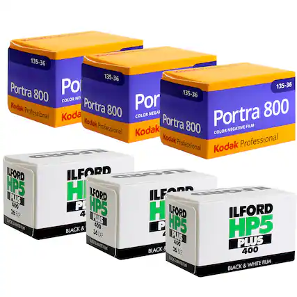 Kodak Professional Portra 800 Color Negative Film 135-36
Kodak Professional Portra 800 Color Negative Film 135-36
Kodak Professional Portra 800 Color Negative Film 135-36
ILFORD HP5 PLUS 400 Black & White Film 36 EXP
ILFORD HP5 PLUS 400 Black & White Film 36 EXP
ILFORD HP5 PLUS 400 Black & White Film 36 EXP