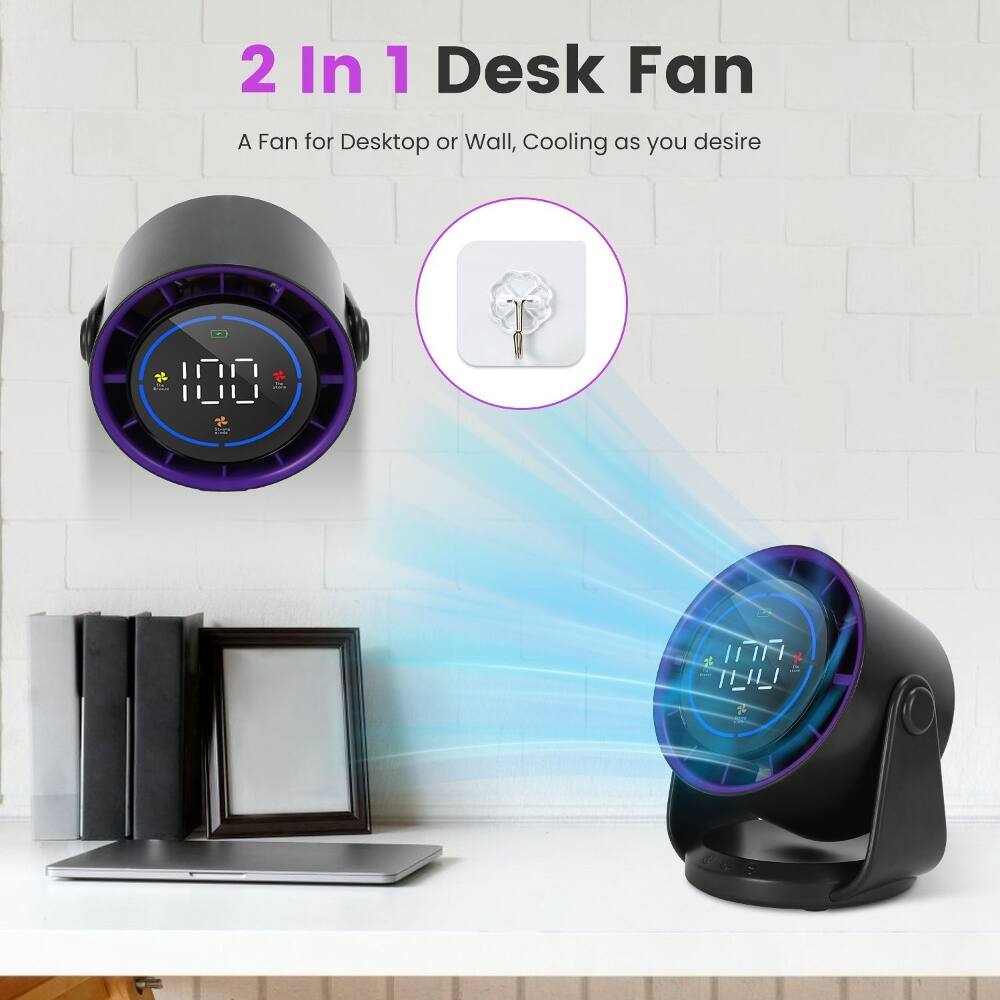 2 In 1 Desk Fan  
A Fan for Desktop or Wall, Cooling as you desire