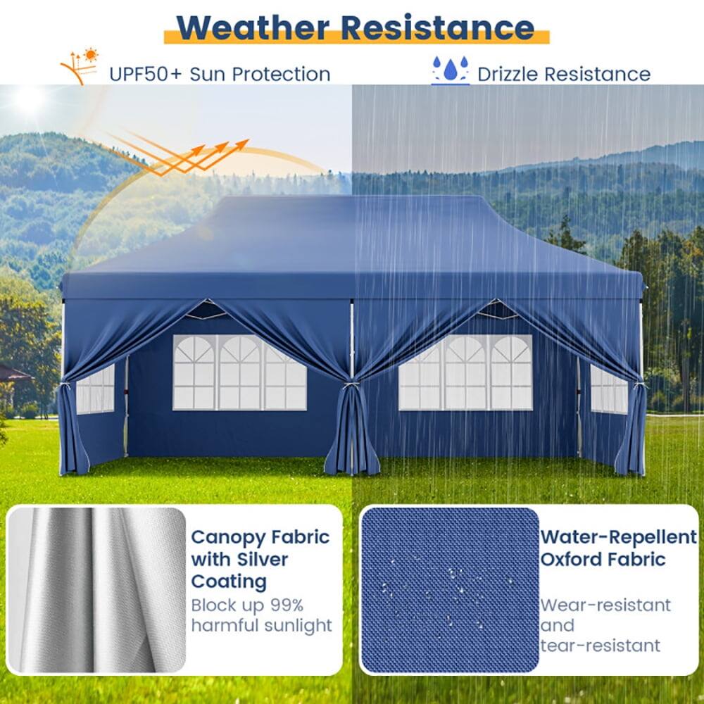 Weather Resistance

UPF50+ Sun Protection

Drizzle Resistance

Canopy Fabric with Silver Coating
Block up 99% harmful sunlight

Water-Repellent Oxford Fabric
Wear-resistant and tear-resistant