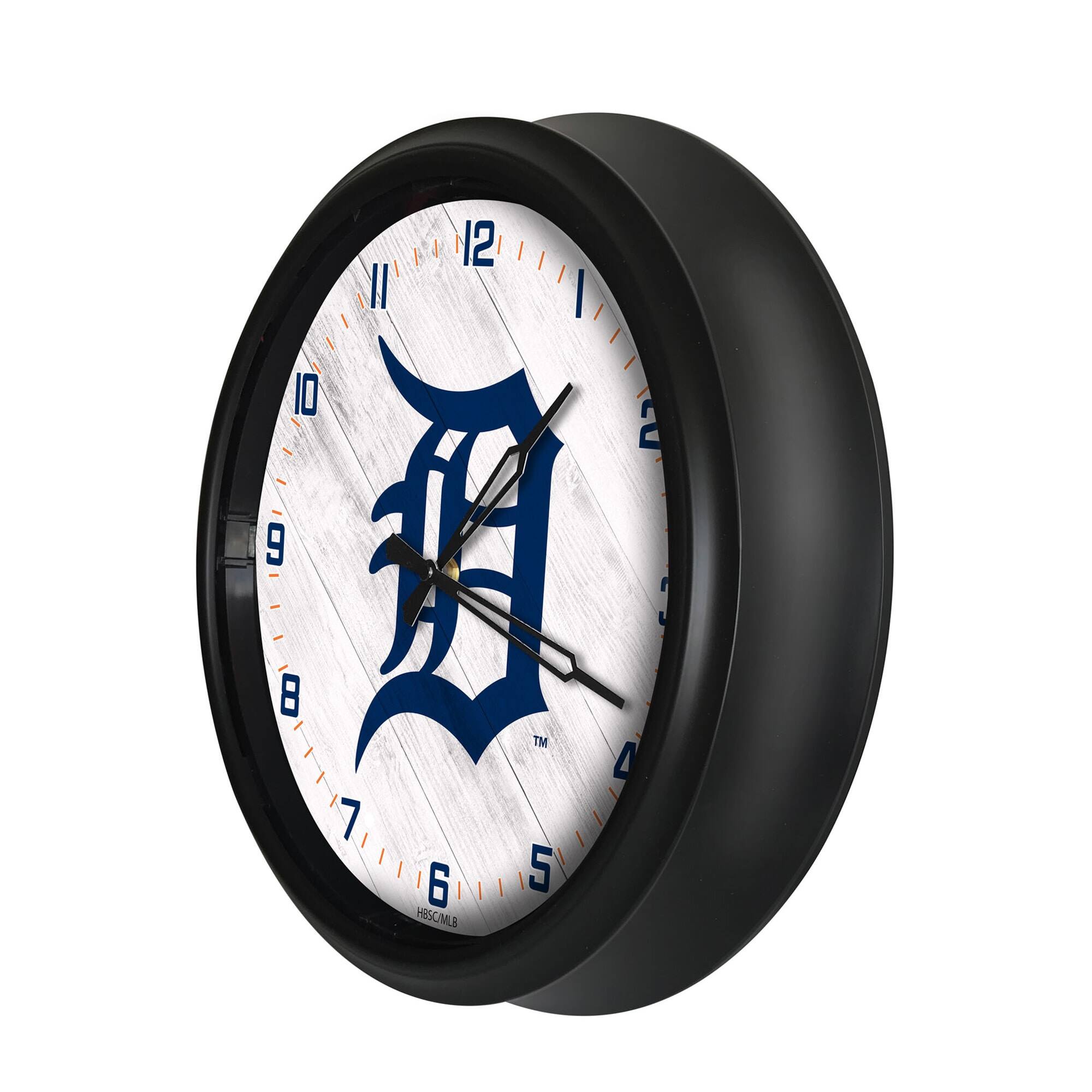 Alt View 1. Holland Bar Stool Co. - Detroit Tigers Indoor/Outdoor LED Wall Clock - Multicolor.