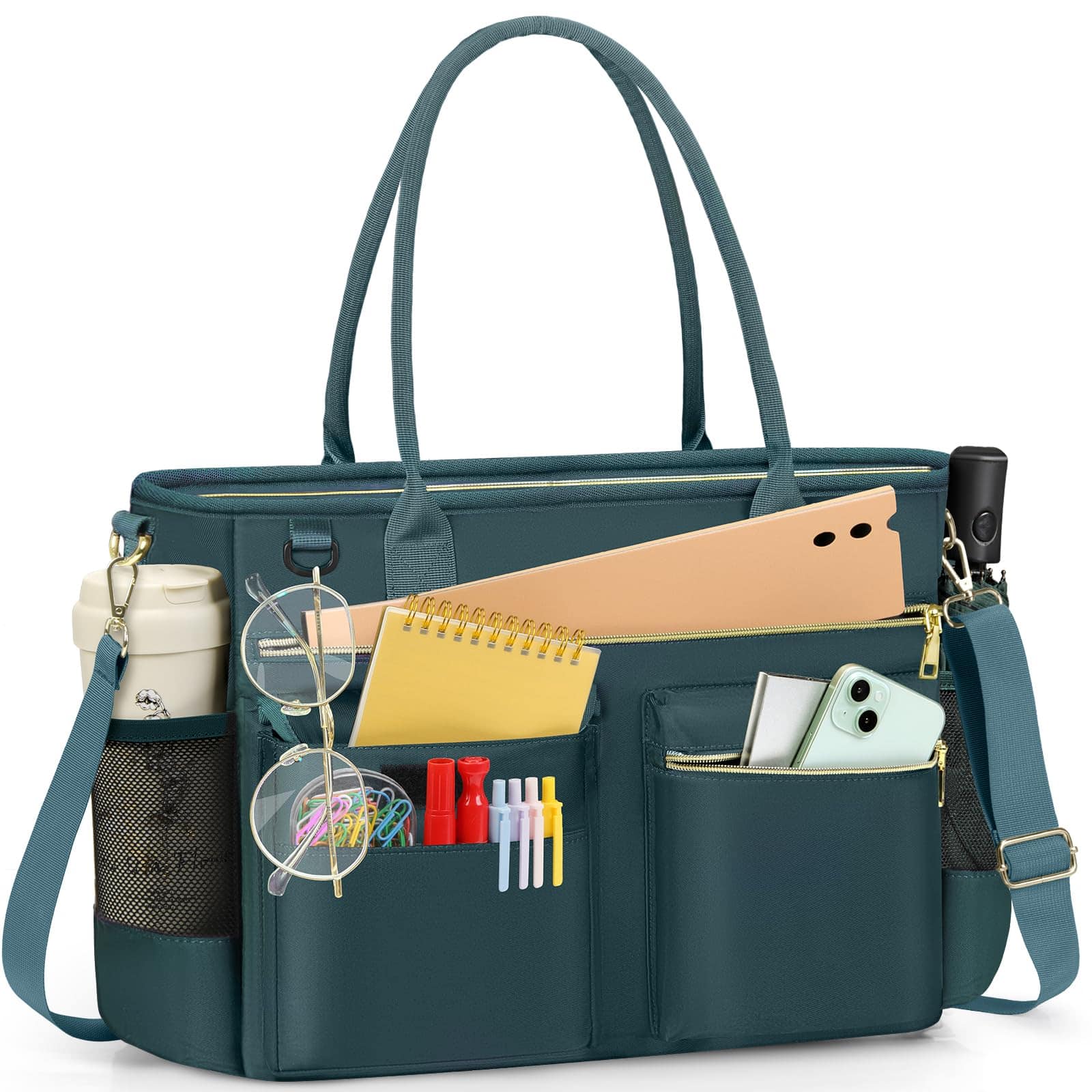 Skar Audio - Laptop Bag For Women Work Teacher Tote Nurse Professional Computer Messenger Shoulder Bags Large Handbag - Dark Green