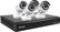 Front. Swann - 8-Channel, 4-Camera Outdoor Wired 1TB DVR Surveillance System - Black/White.