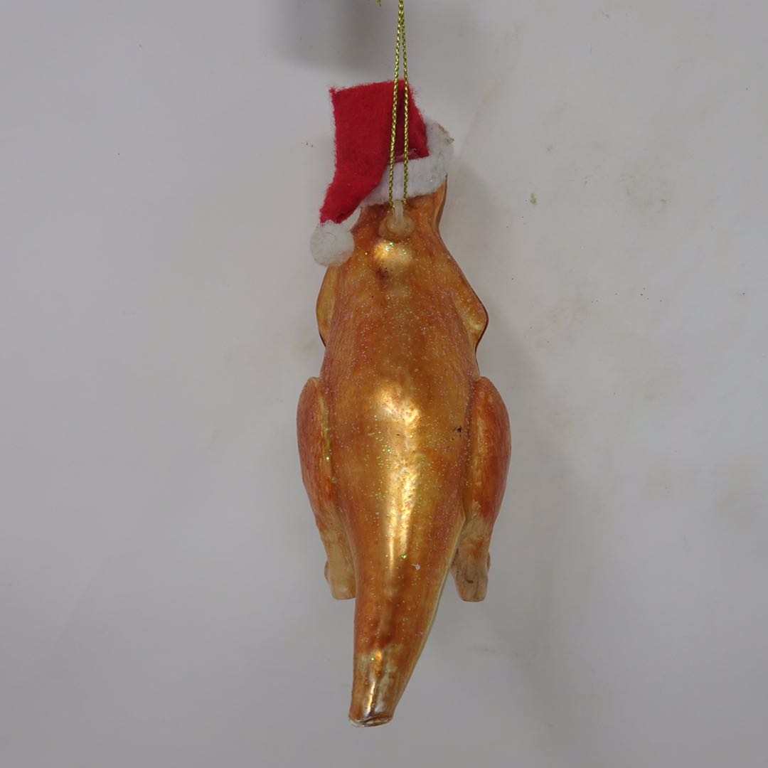 Back. OrnamentallyYou - Kangaroo Glass Christmas Ornament - Multi-colored.