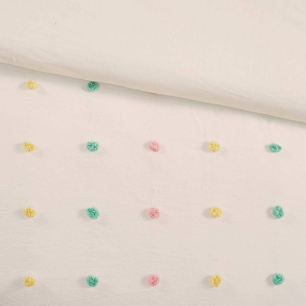 Alt View 5. Gracie Mills - Gracie Mills Caius Playful Elegance Cotton Jacquard Pom Pom Comforter Collection - Multi.