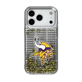 Keyscaper - NFL - Minnesota Vikings iPhone Text Backdrop Design Glitter Case - 14 - Multicolor