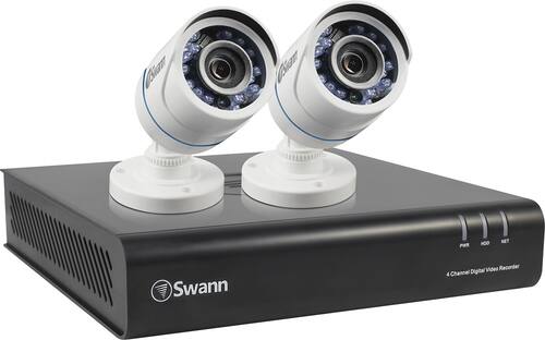 Swann Pro-Series HD 4-Channel, 2-Camera Indoor/Outdoor High-Definition ...