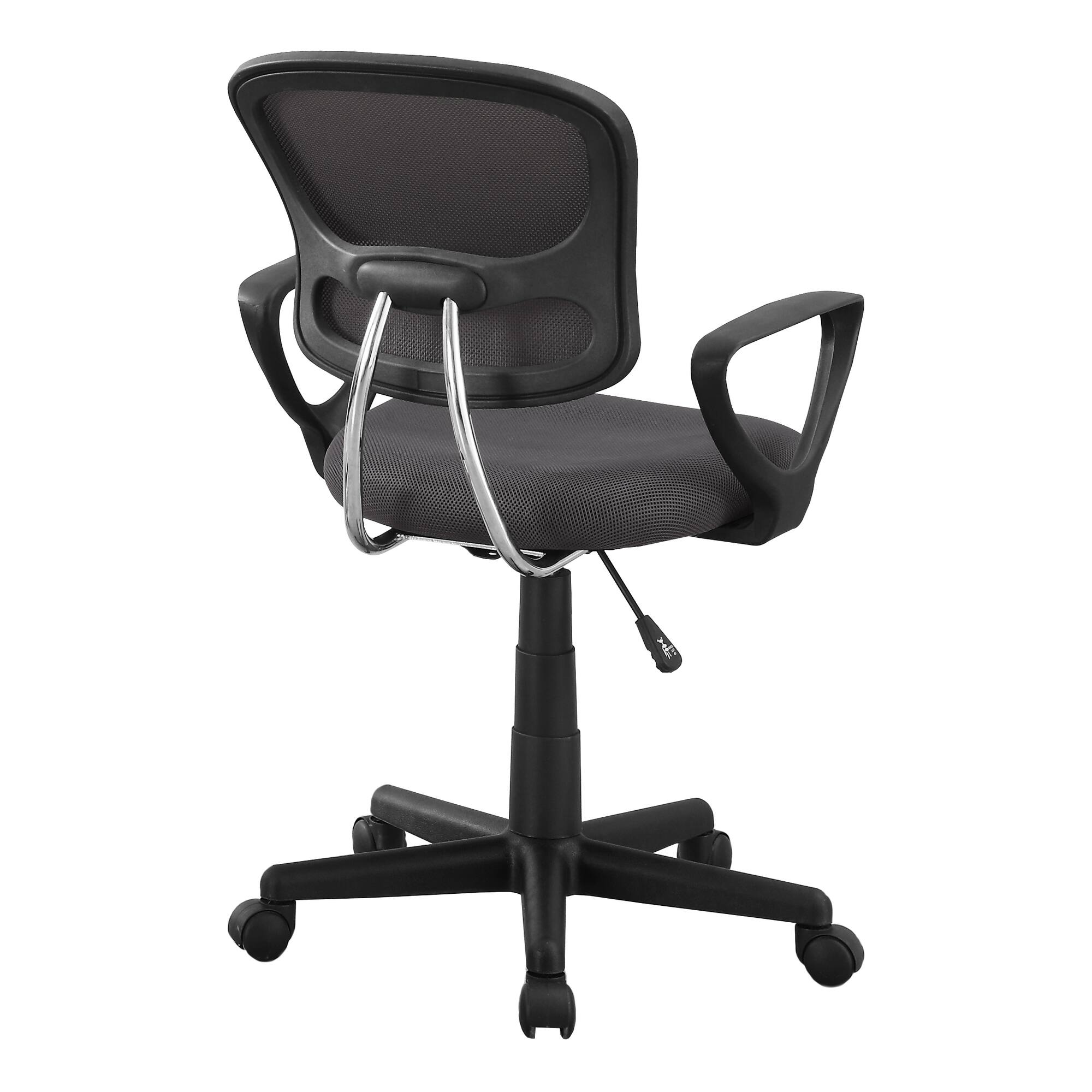 Alt View 2. TinyHomie - Grey Mesh Black Metal Contemporary Ergonomic Office Chair Adjustable Height - gray.