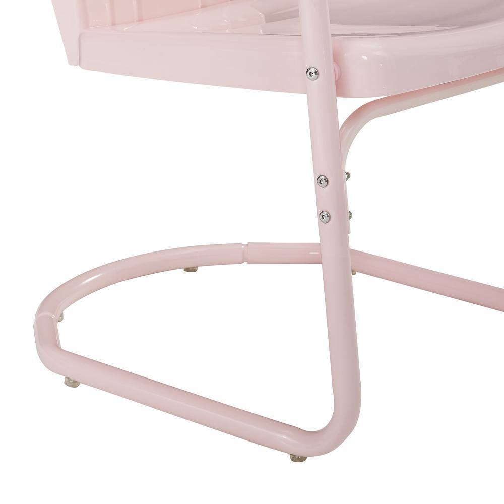 Alt View 9. Crosley Furniture - Tulip 2Pc Retro Outdoor Chair Set - 2 Chairs - Pastel Pink Gloss.