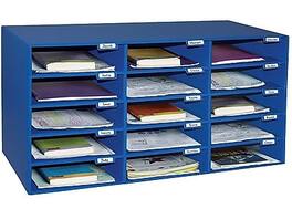 Pacon - Classroom Keepers 16.38"H x 31.5"W Corrugated Mailbox, Each (001308) - Blue