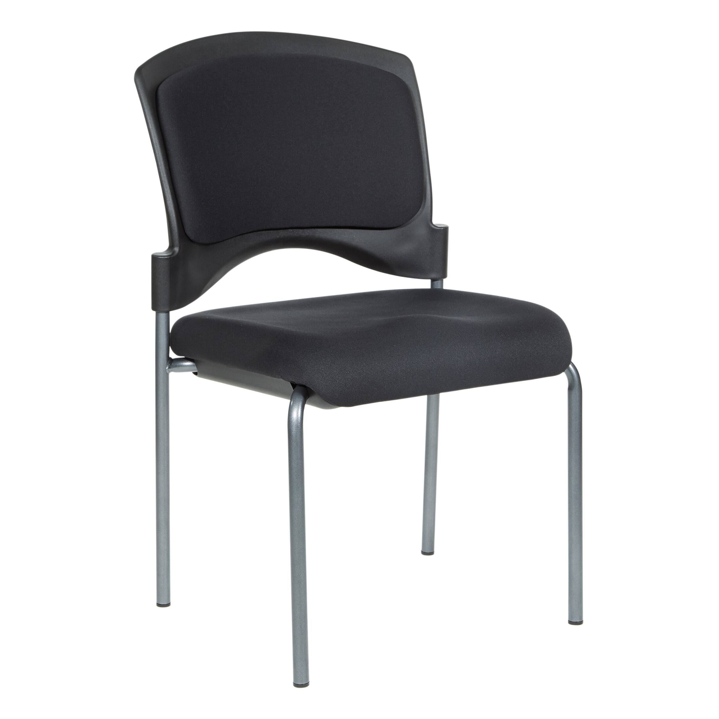 Angle. Office Star Products - Upholstered Visitor Chair - Coal.