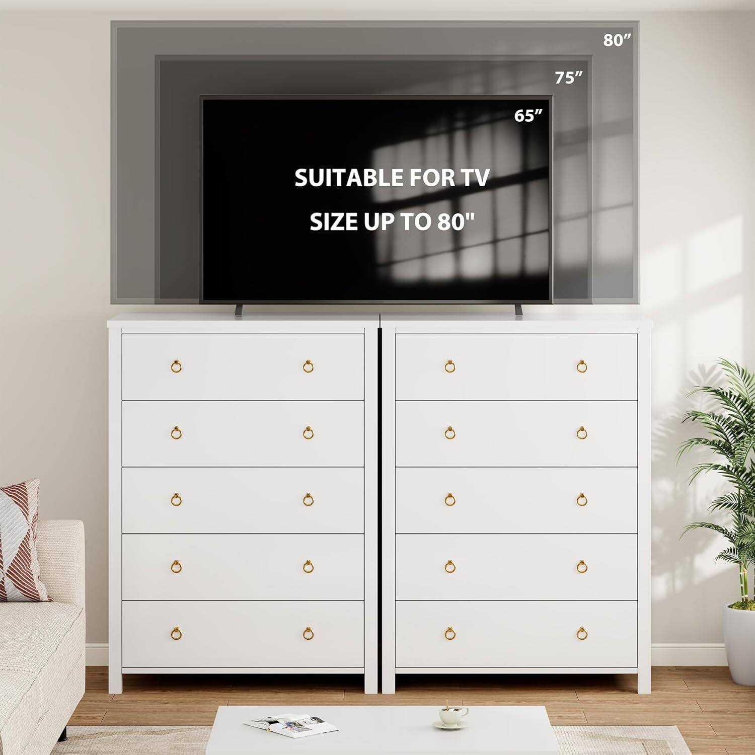 80" 75" 65"  
SUITABLE FOR TV SIZE UP TO 80"