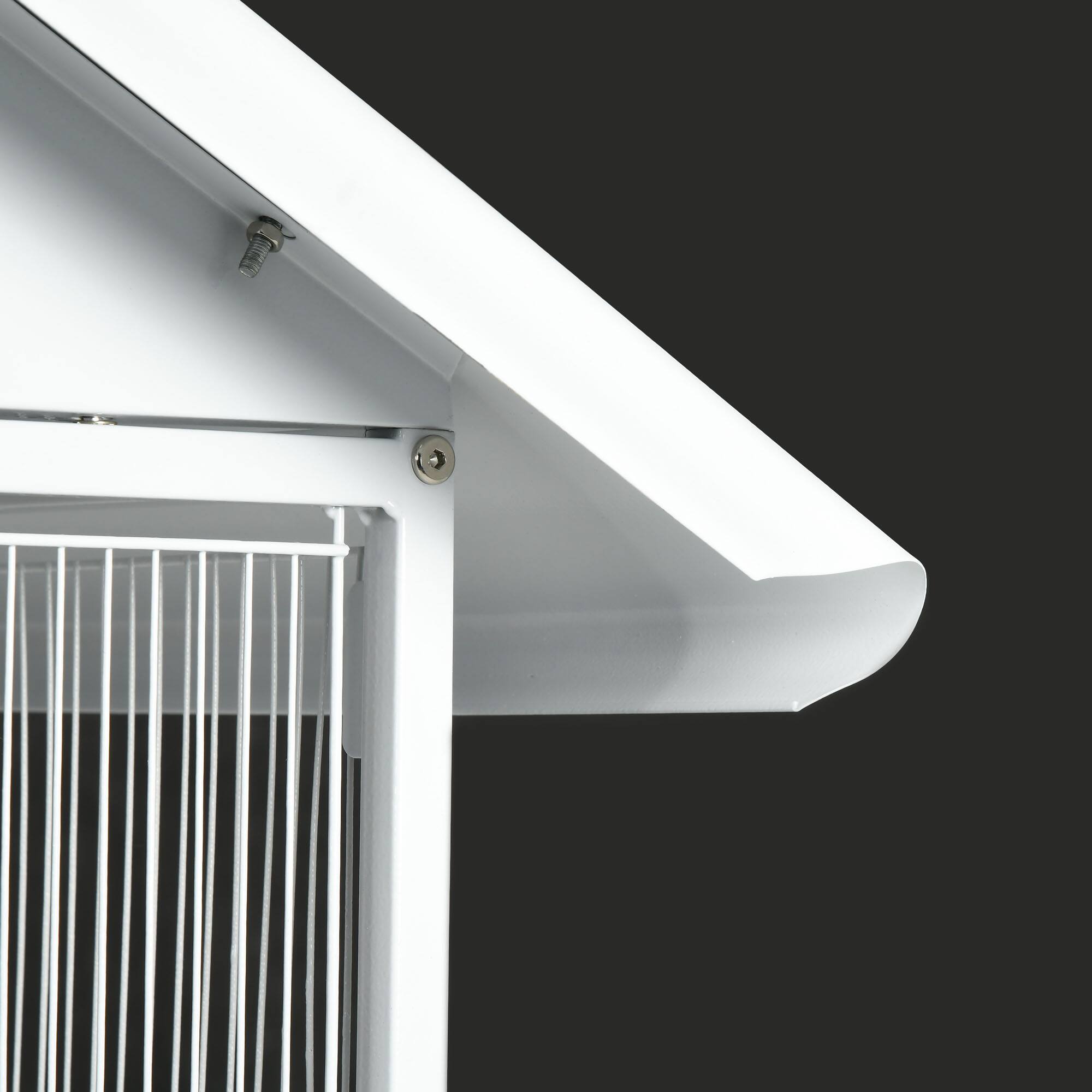 Alt View 5. Pawhut - Wrought Metal Bird Cage Feeder with Rolling Stand Perches Food Containers Doors Wheels 67" H.