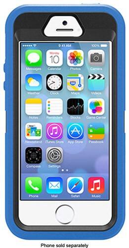 Front Standard. OtterBox - Defender Series Hybrid Case and Holster for Apple® iPhone® 5 and 5s - Surf.