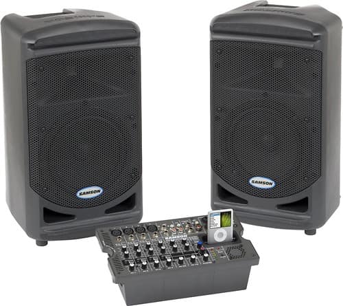 Front Standard. Samson - Expedition 308i Portable PA System.