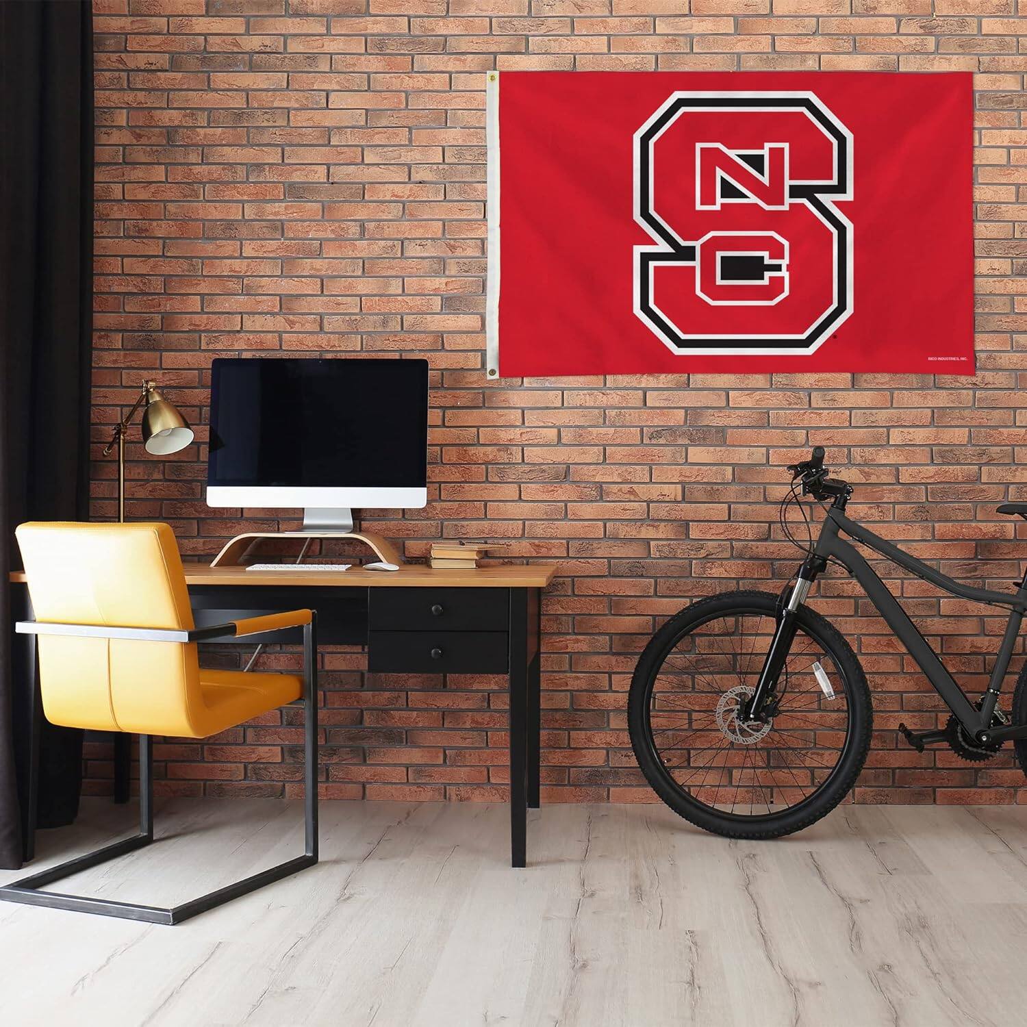 Alt View 2. Rico Industries - NC State Wolfpack 3X5 Indoor Outdoor Banner Flag w/grommets for hanging - Multi.