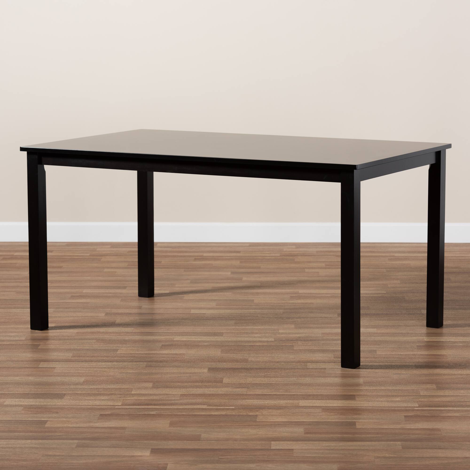 Alt View 1. Baxton Studio - Eveline Modern and Contemporary Finished Rectangular Wood Dining Table - Espresso.