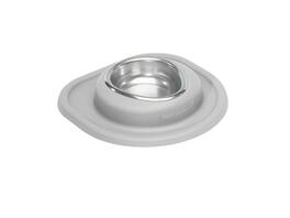 WeatherTech - Single Low Pet Feeding System | Compact Pet Food and Water Station - Light Grey - 8oz (1 Cup) Stainless Steel Bowl - Light Gray