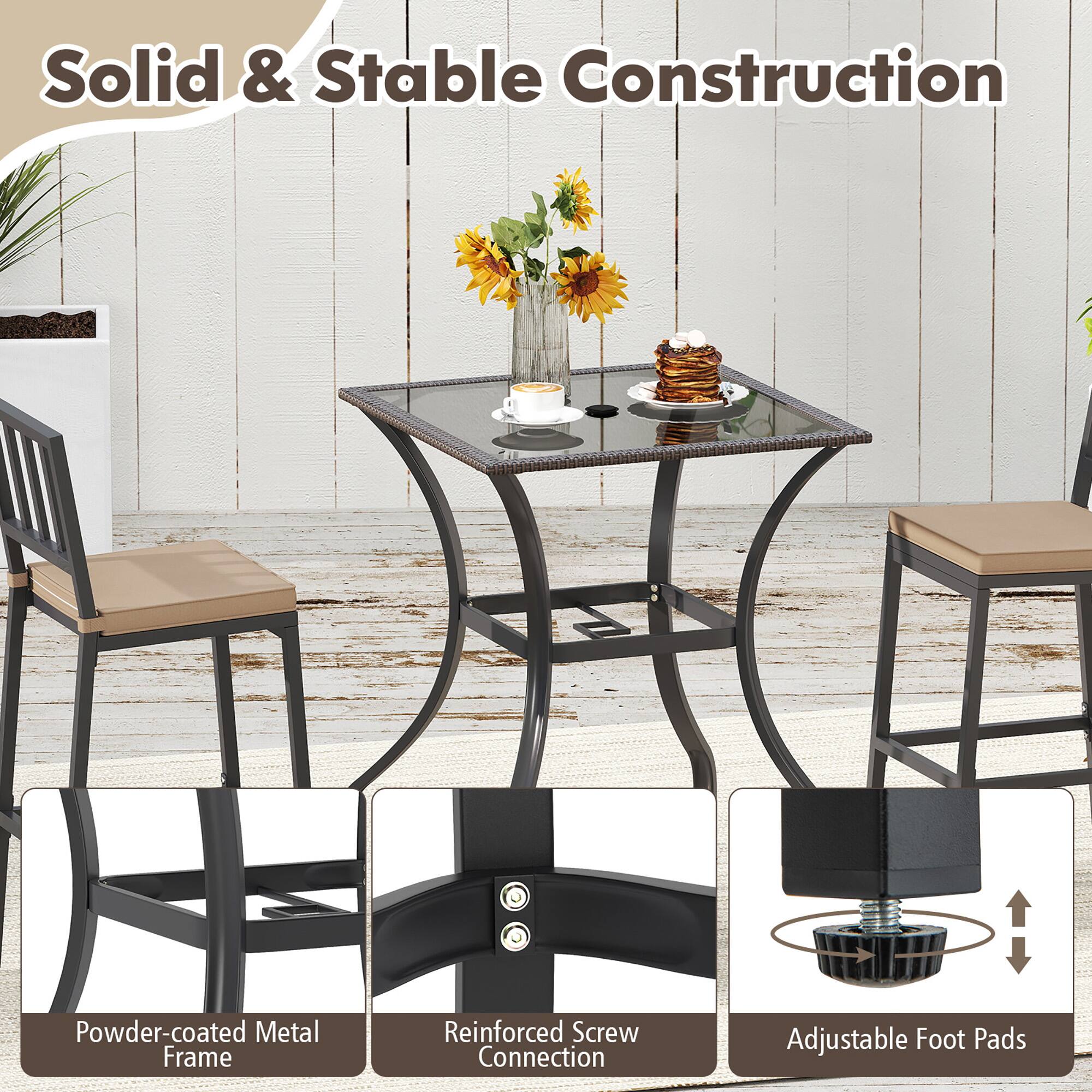 Solid & Stable Construction

Powder-coated Metal Frame  
Reinforced Screw Connection  
Adjustable Foot Pads