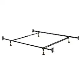 Hivvago - Twin/Full 10-inch High Metal Bed Frame with Headboard and Footboard Brackets - Black