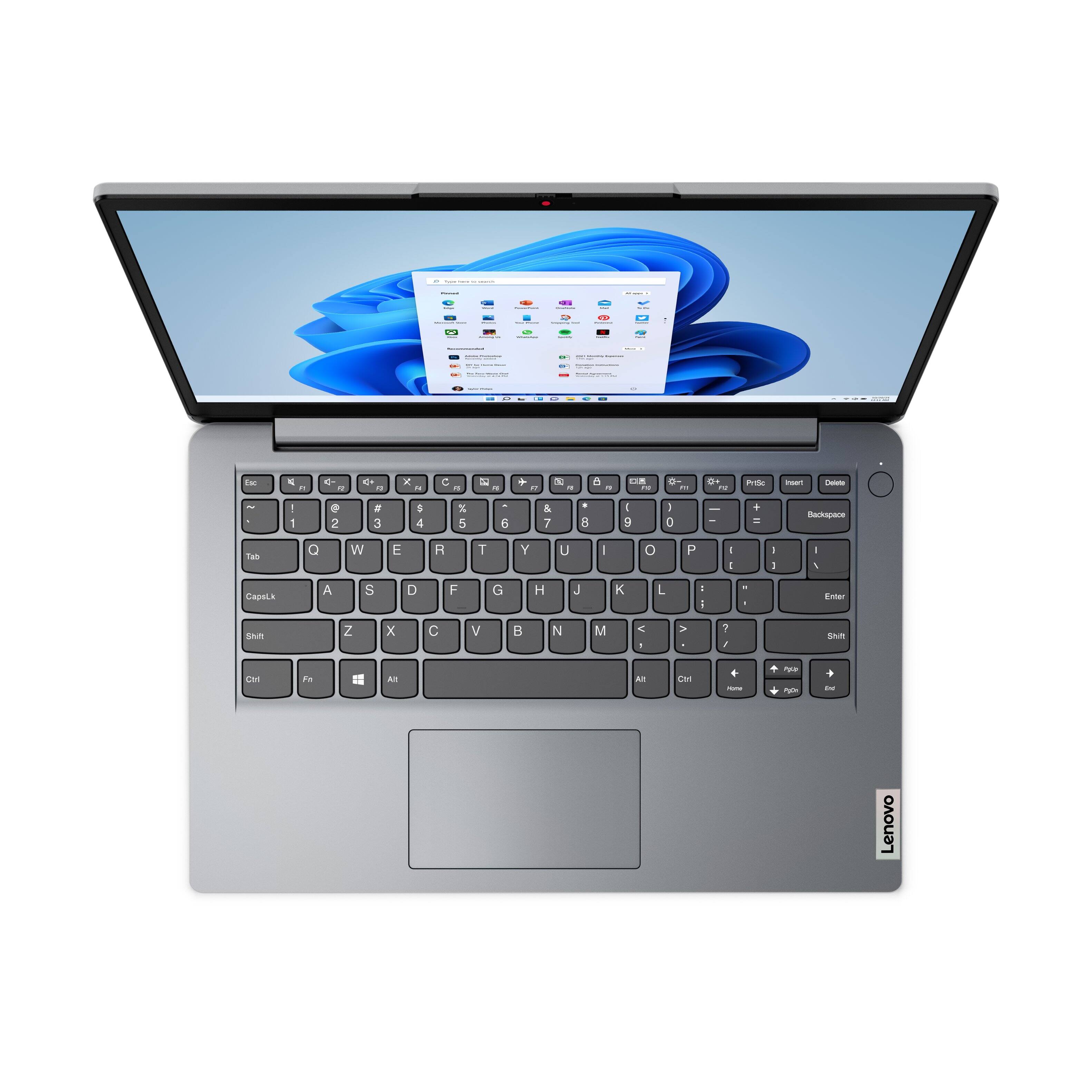 Alt View 7. Lenovo - Ideapad 1 14.0" HD Laptop - Celeron N4020 with 4GB Memory - 64GB eMMC - Cloud Grey.
