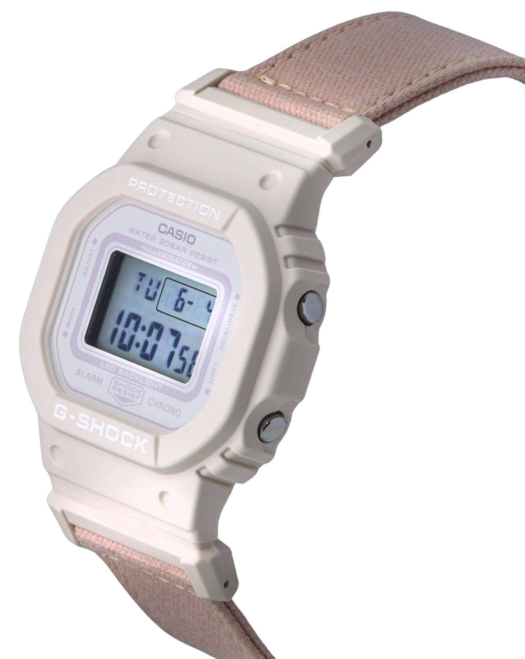 Casio G Shock Digital Organic Pink Cloth Strap Bio Based Resin