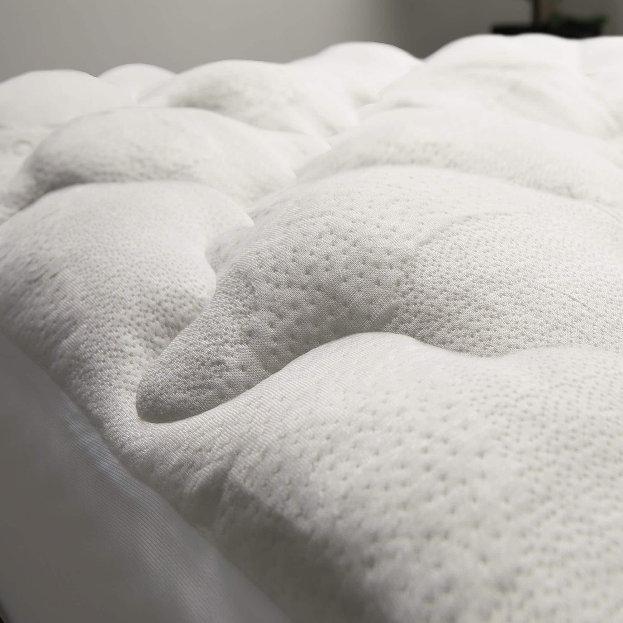 Cheer Collection - Twin XL Dorm Bed Mattress Topper, Rayon from Bamboo – Thick, Plush & Cooling Mattress Pad, Machine Washable - White