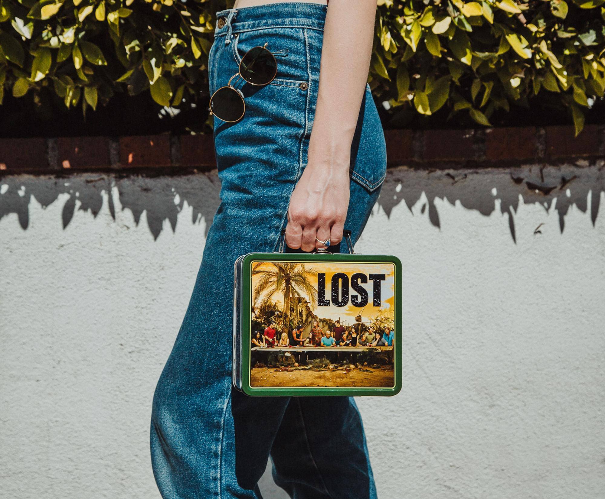Alt View 10. Toynk - LOST Cast Metal Tin Lunch Box Tote | 8 x 7 x 4 Inches - Green.