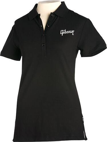 Angle Standard. Gibson - Women's Polo Shirt (Medium) - Black.