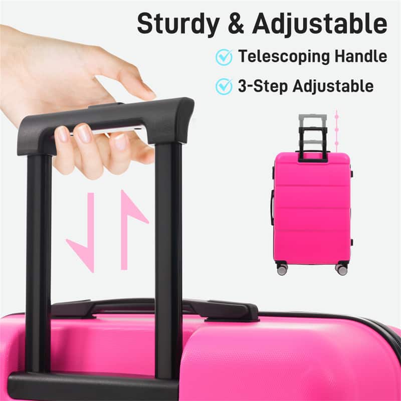 d*2様 トゥイーティーケース　ホットピンク HTUTWOO Hardshell Luggage 6 Piece with 2 Bags,Carry on Suitcase